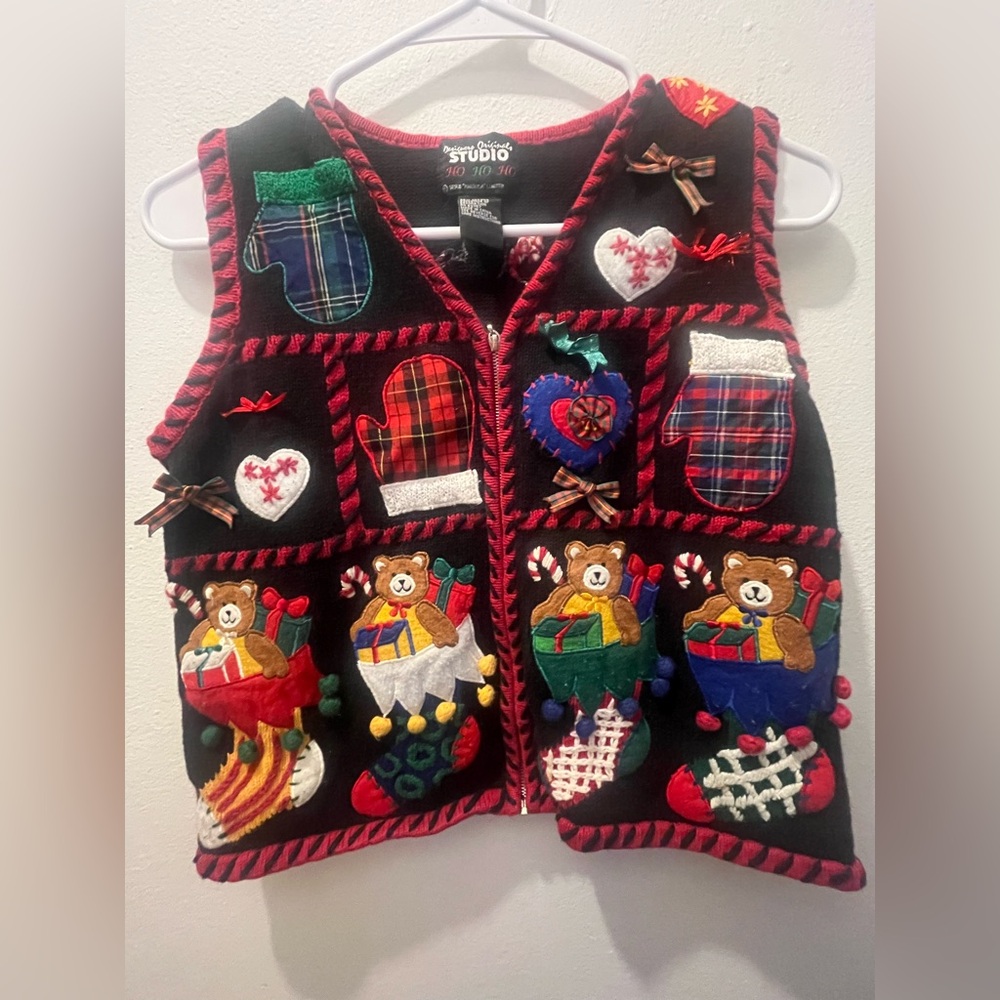 Vintage Designers Originals Ho Ho Ho Vest